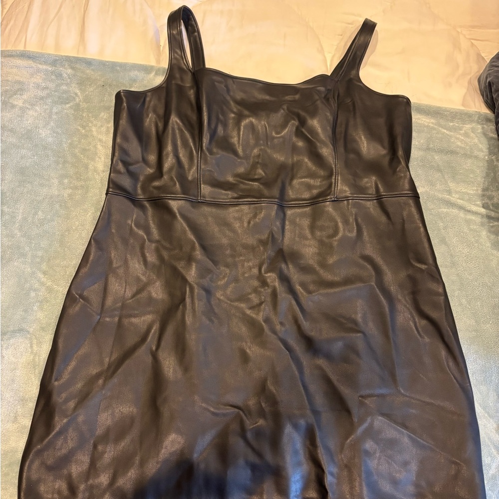Leather Black Dress